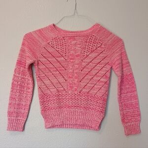 Place Pink Girls Crew Neck  Knit Sweater SZ 7-8